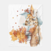 Design des Wasserfarbenfalles - Akita Fleecedecke (Vorderseite)