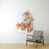 Design des Wasserfarbenfalles - Akita Wandteppich (Beispiel)