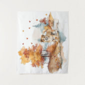 Design des Wasserfarbenfalles - Akita Wandteppich (Vorderseite)