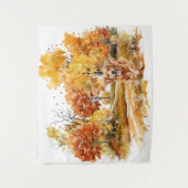 Design des Wasserfarbenfalles - Golden Retriever Wandteppich (Vorderseite)