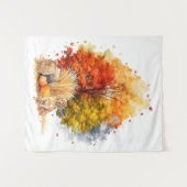 Design des Wasserfarbenfalles - Golden Retriever Wandteppich (Vorderseite (Horizontal))