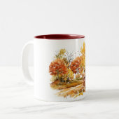 Design des Wasserfarbenfalles - Golden Retriever Zweifarbige Tasse (Vorderseite Links)