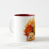 Design des Wasserfarbenfalles - Golden Retriever Zweifarbige Tasse (Vorderseite Links)