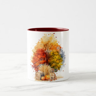 Design des Wasserfarbenfalles - Golden Retriever Zweifarbige Tasse