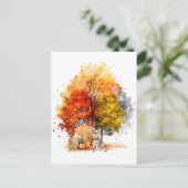 Design des Wasserfarbenfallhundes - Corgi Postkarte (Stehend Vorderseite)