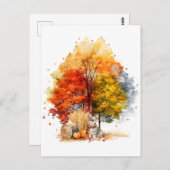 Design des Wasserfarbenfallhundes - Corgi Postkarte (Vorne/Hinten)