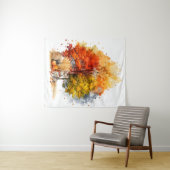 Design des Wasserfarbenfallhundes - Corgi Wandteppich (Beispiel (Horizontal))