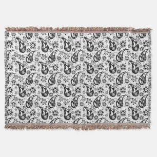 Design des weißen Blumenmusters Decke