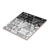 Design des weißen und schwarzen Mosaikdreiecks Fliese (Seite)