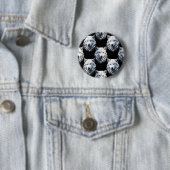 Design des weißen Wolfskopfes Button (Beispiel)