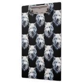 Design des weißen Wolfskopfes Klemmbrett (Links)