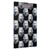 Design des weißen Wolfskopfes Klemmbrett (Rechts)