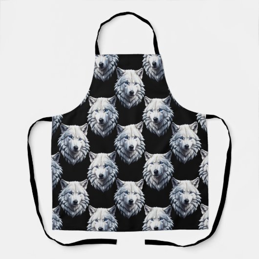Design des weißen Wolfskopfes Schürze (Vorderseite)