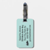 Design des White Water River Rafting Gepäckanhänger (Rückseite vertikal)