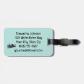 Design des White Water River Rafting Gepäckanhänger (Rückseite horizontal)