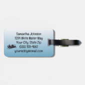 Design des White Water River Rafting Gepäckanhänger (Rückseite horizontal)