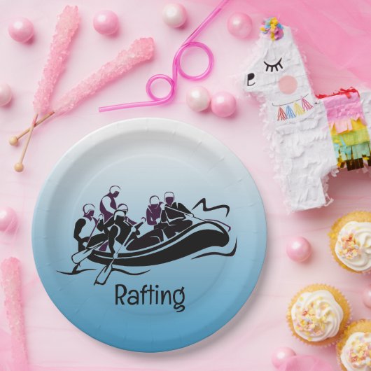 Design des White Water River Rafting Pappteller (Party)