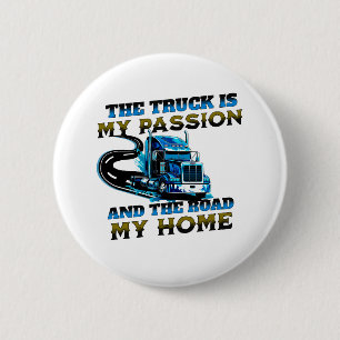 Design des Zuhause-Treibers für die blaue LKW-Gesc Button