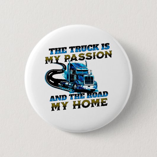 Design des Zuhause-Treibers für die blaue LKW-Gesc Button (Vorderseite)