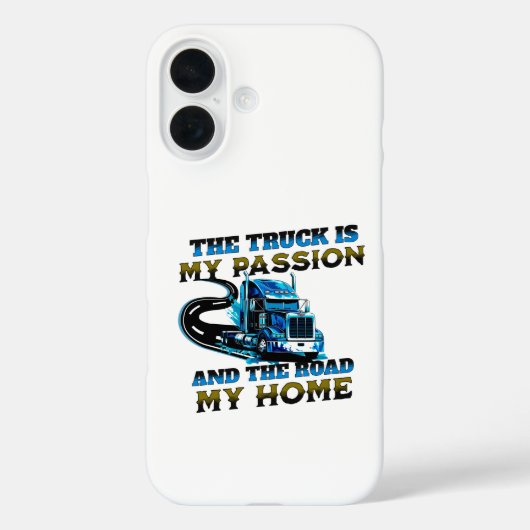 Design des Zuhause-Treibers für die blaue LKW-Gesc Case-Mate iPhone Hülle (Rückseite)