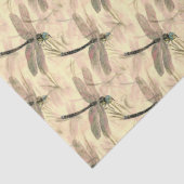 Design-Design für Dragonfly Artistic Gold Seidenpapier (Ausschnitt)