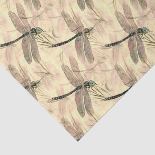 Design-Design für Dragonfly Artistic Gold Seidenpapier (Ausschnitt)