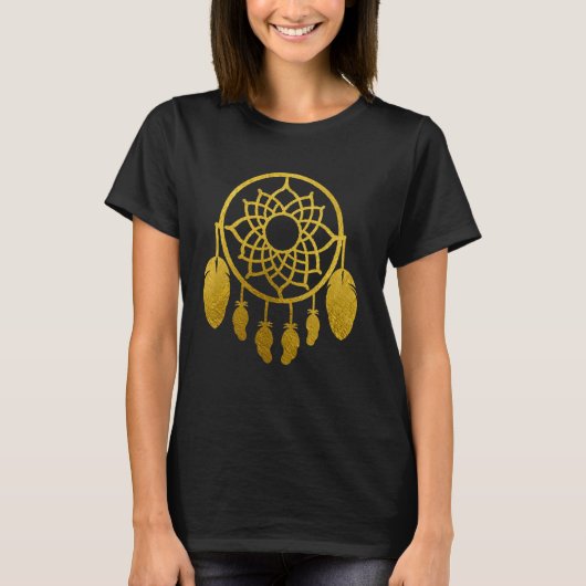 Design-Designation für Gold Dream Catcher T-Shirt (Vorderseite)