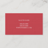 Design Designer Business Card Visitenkarte (Rückseite)