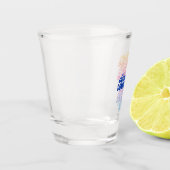 Design-Dominator wiederholt Design-Shot-Glas Schnapsglas (Links)