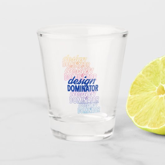 Design-Dominator wiederholt Design-Shot-Glas Schnapsglas (Vorderseite)