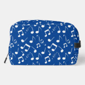 Design-Dopp-Kit-Bag für weiße Musikanzeigen Waschbeutel (Rückseite)