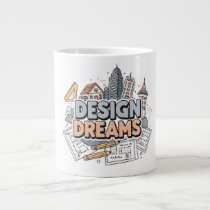 Design Dreams Architektur & Ingenieurwesen Skizze Jumbo-Tasse