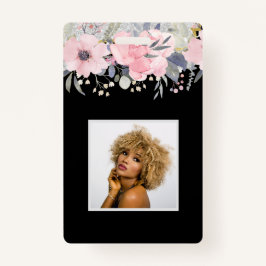 Design Eigene Hübsche Girly Pink Blumengestation Ausweis