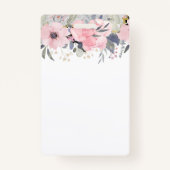 Design Eigene Hübsche Girly Pink Blumengestation Ausweis (Rückseite)