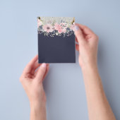 Design Eigene Hübsche Girly Pink Blumengestation Flyer (Gruppe)