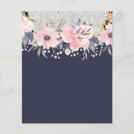 Design Eigene Hübsche Girly Pink Blumengestation Flyer (Vorne)