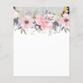 Design Eigene Hübsche Girly Pink Blumengestation Flyer (Hinten)