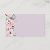 Design Eigene Hübsche Girly Pink Blumengestation Visitenkarte (Rückseite)