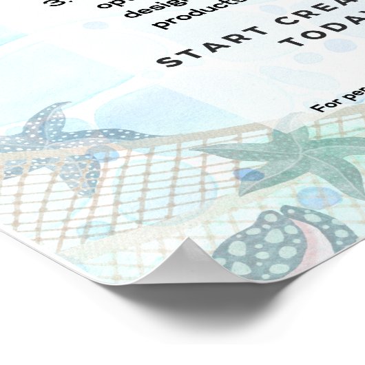 Design Eigene Strandküste Nautical Event Sign Poster (Ecke)