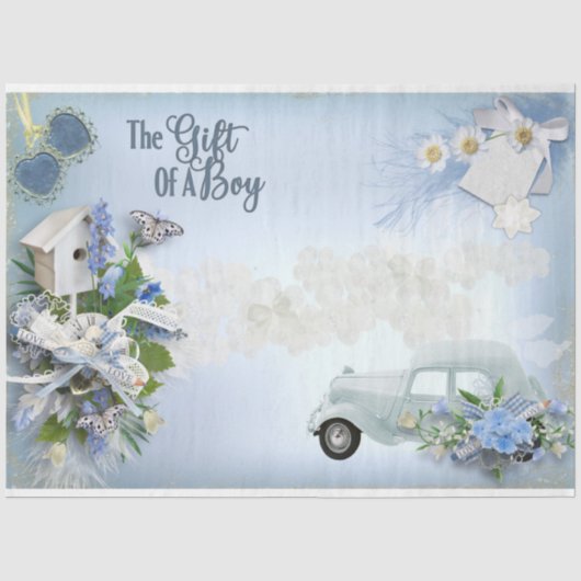 Design einer Baby Boy Series 5 Seidenpapier (Vorderseite)