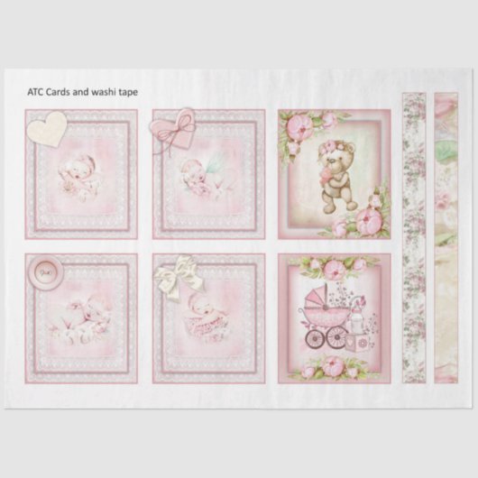 Design einer Baby-Girl-Serie 6 Seidenpapier (Vorderseite)