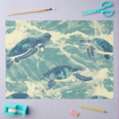 Design einer Meeresschildkröte 1 Seidenpapier (Basteln)