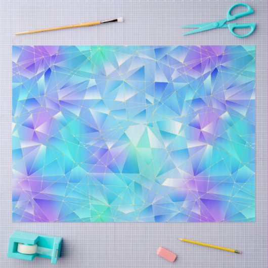 Design einer Mermaid-Kristallreihe 1 Seidenpapier (Basteln)