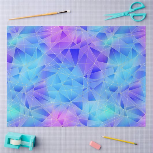 Design einer Mermaid-Kristallreihe 8 Seidenpapier (Basteln)