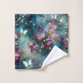 Design einer mystischen Schmetterlingsreihe 11 Badhandtuch Set (Waschlappen)