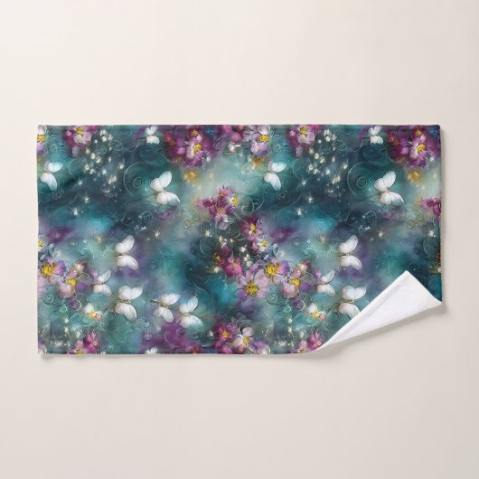 Design einer mystischen Schmetterlingsreihe 11 Badhandtuch Set (Handtuch)