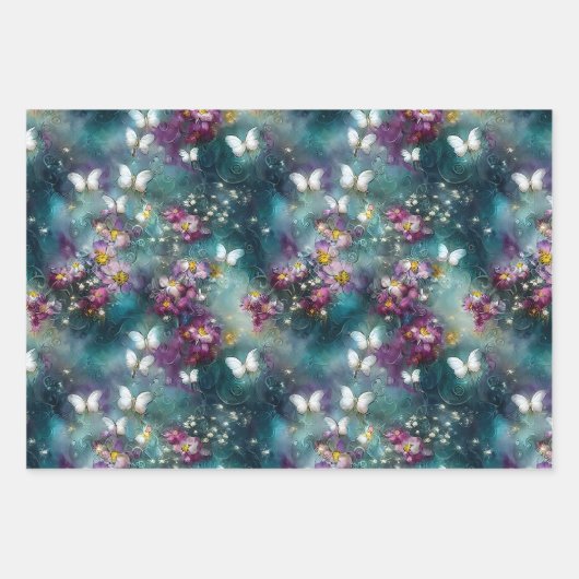 Design einer mystischen Schmetterlingsreihe 11 Geschenkpapier Set (Vorderseite)