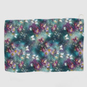 Design einer mystischen Schmetterlingsreihe 11 Golfhandtuch (Horizontal)