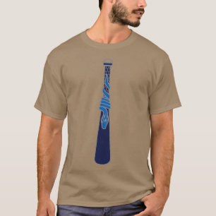 Design einer Schlange um einen Wasserfall silberbl T-Shirt