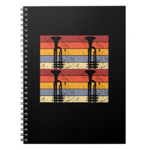 Design einer Vintage-Trompete Notizblock